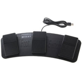 Interruptor de pie de triple acción USB para PC, 2 pedales